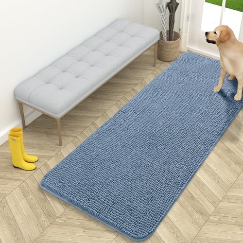 OLANLY Dog Door Mat for Muddy Paws 59x24, Super Absorbent Chenille Mud Mat by OLANLY