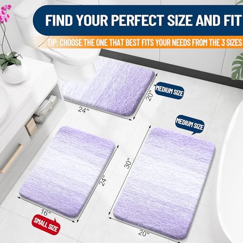 OLANLY Bathroom Runner Rug 47x17, Extra Soft Absorbent Microfiber Bath Rugs - Image 2