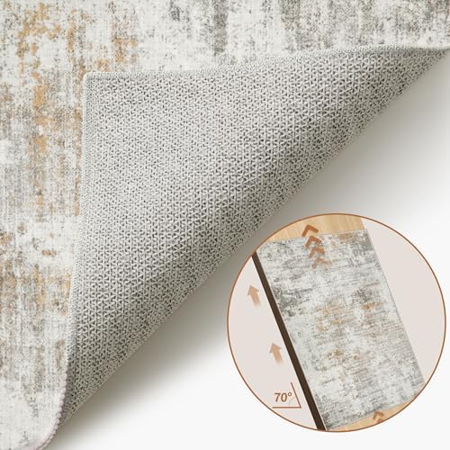 Tangsoo Abstract 3x5 Washable Area Rug, Modern Non Slip Indoor Accent Rugs - Image 5