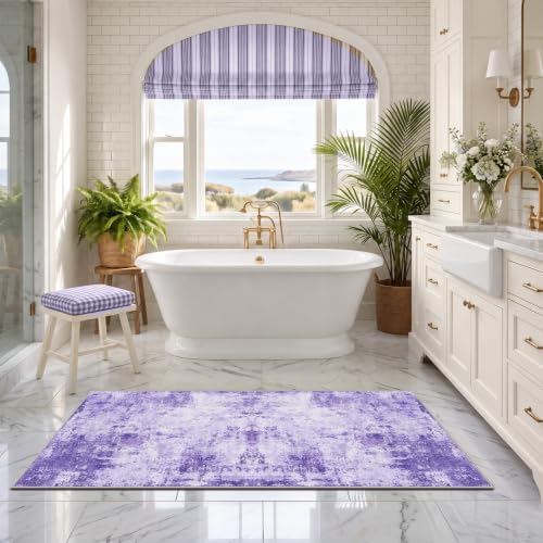 RELEANY Washable Runner 2'x6' Abstract Area Rug - Image 5