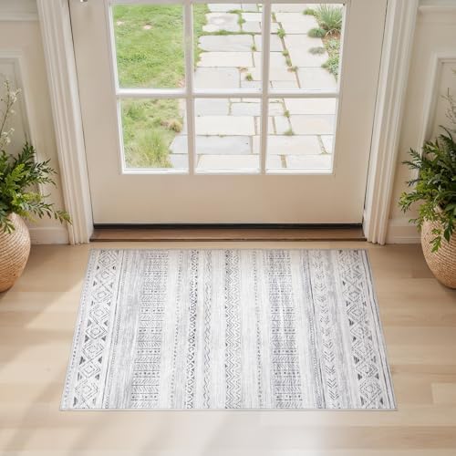 cotiled Washable 2x3 Entryway Rugs: Boho Moroccan Soft Small Rug - Image 3