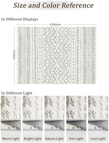 Miukiki 4x6 Washable Area Rug Non Slip Rug - Image 2