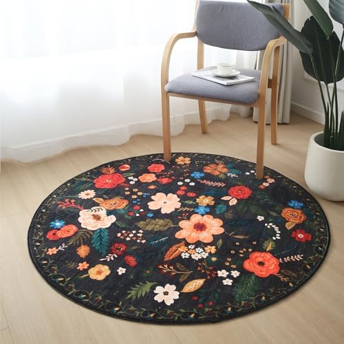 Rugcomf Round Area Rug 6ft Washable - Image 6