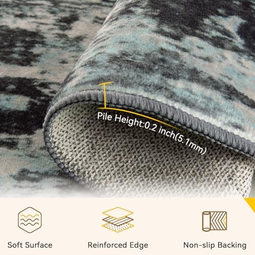 RELEANY Washable Round 6ft Area Rug - Image 4