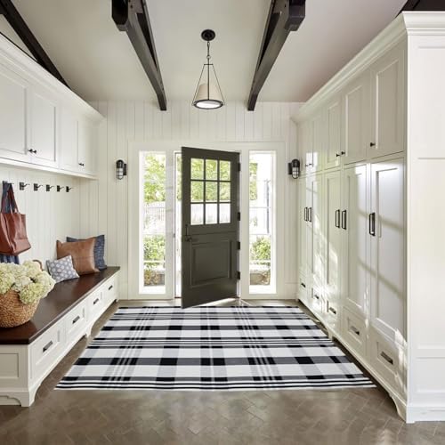 Fall Décor Plaid Rug, Layering Rug - Image 4