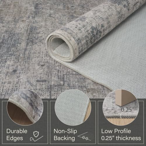 Modern Cement Grey 8x10 Large Area Rugs - Image 4