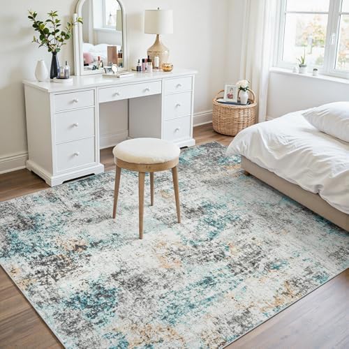 6x9 Area Rugs for Living Room Large Washable Abstract Rug Multi Color - Image 7