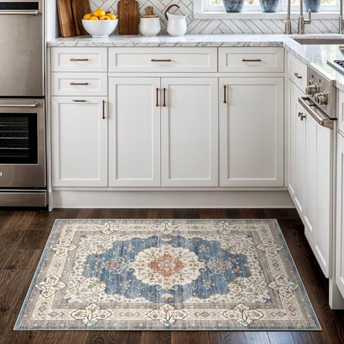 2x3 Area Rug Washable Vintage: Non Slip Door Mat by Ksrau
