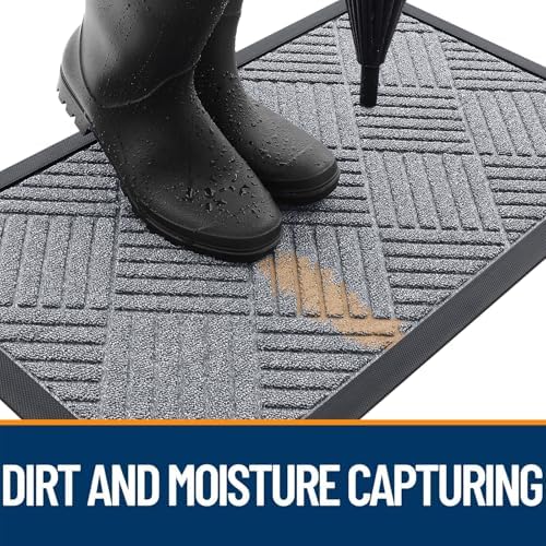 OLANLY Front Door Mat Outside Entrance 47x32, Waterproof Heavy-Duty Doormat - Image 3