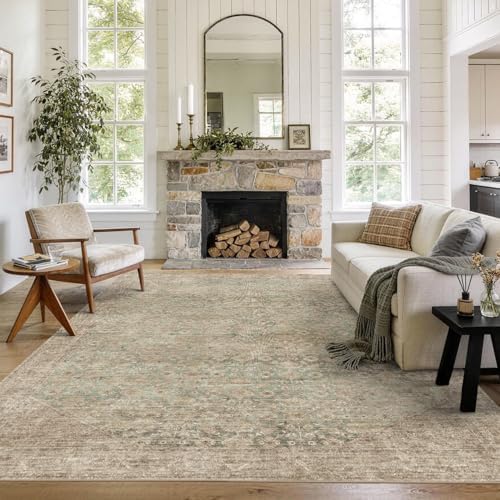 8x10 Washable Boho Area Rug by LULLOSA