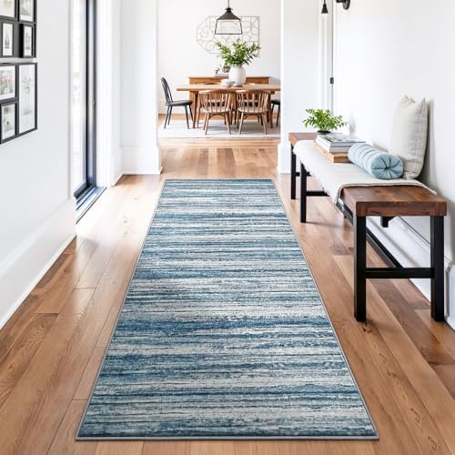 Chicrug 3x8 Blue Washable Runner Rug by ChicrugHomeDecor