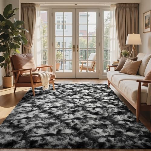 6x9 Ft Large Shag Rugs for Living Room Decor, Tie-Dyed Ultra Soft Fluffy Furry - Image 2