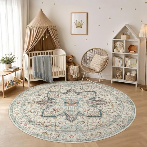 Tortania 6' Round Area Rug Living Room Rugs - Image 6