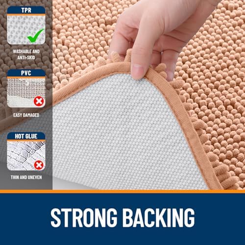 OLANLY Bathroom Rugs 34x21, Extra Soft Absorbent Chenille Bath Rugs - Image 6