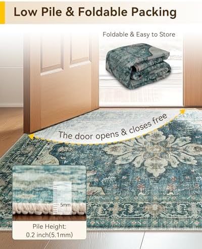 RELEANY Washable Area Rug, Runner 3'x8' - Image 6
