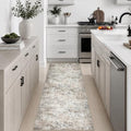 2x6 Washable Runner Rug：Modern Abstract Kitchen Soft Carpet Brown by FXRHLP