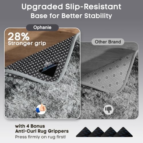Ophanie Tie-Dyed Grey Area Rugs 8x10 - Image 4