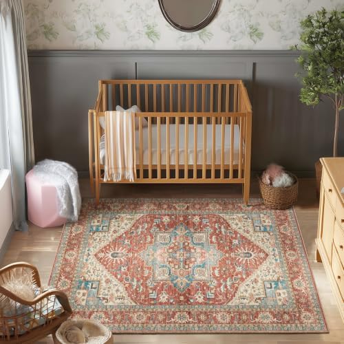 Machine Washable Rugs for Living Room: 5x7 Area Rugs for Bedroom - Image 3