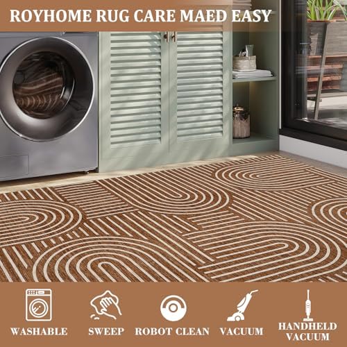 ROYHOME Modern Washable Rug 5x7 Area Rugs - Image 4
