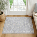 2x3 Blue Neutral Vintage Entryway Area Rug by ugoutry