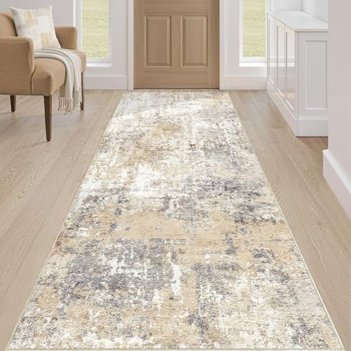 LOONGRUG Runner Rug 3x10 Washable Non-Slip Kitchen Neutral Modern Rug - Image 4
