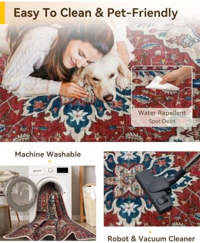 RELEANY Washable Area Rug, Runner 3'x7' - Image 3