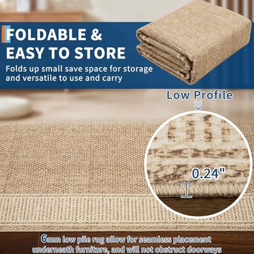 Garvee Modern Bordered Neutral Rugs - Image 6