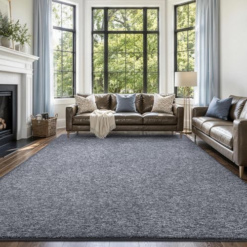 8x10 Large Grey Blue/White Area Rug Non-Slip Washable by FinRe%CC%80cHome
