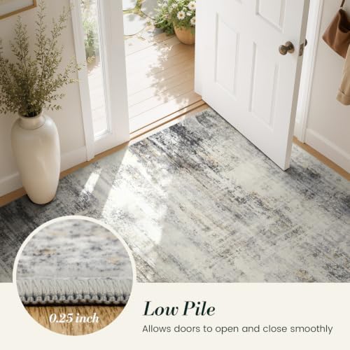 8x10 Area Rug for Living Room, Light Grey Ivory - Image 7