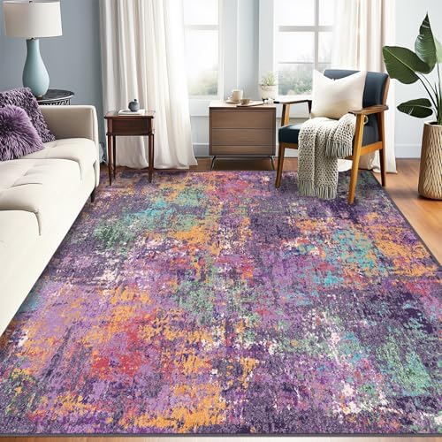 RELEANY Washable 5'x7' Abstract Area Rug by RELEANY