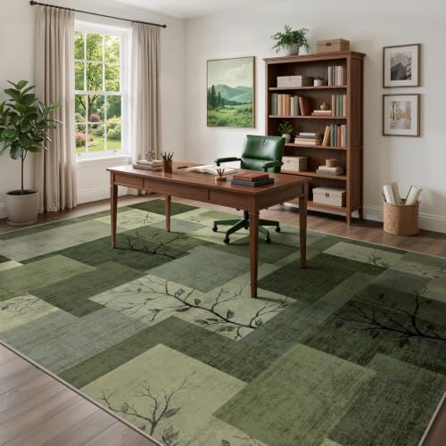 Large Area Rugs for Living Room, Modern Geometric Patchwork Carpet Non-Slip - Image 6
