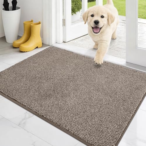 PURRUGS Dirt Trapping Indoor Door Mat, Heathered Beige by PURRUGS