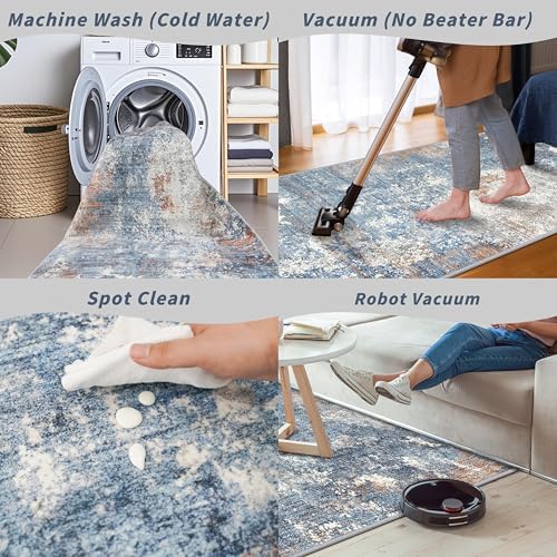 2x10 ft Washable Hallway Runner Rug – Non-Slip Low-Pile Long Carpet Runner - Image 7