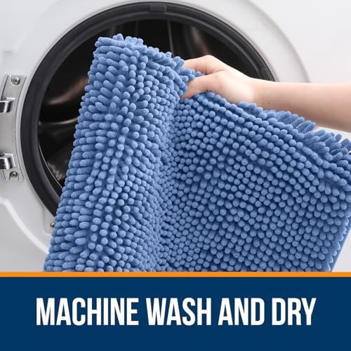 OLANLY Large Bathroom Rugs 59x35, Extra Soft Absorbent Chenille Bath Rugs - Image 5