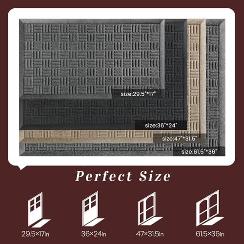 Mibao Front Door Mat Outside Entrance, 29.5" x 17", Heavy Duty Welcome Mat - Image 6