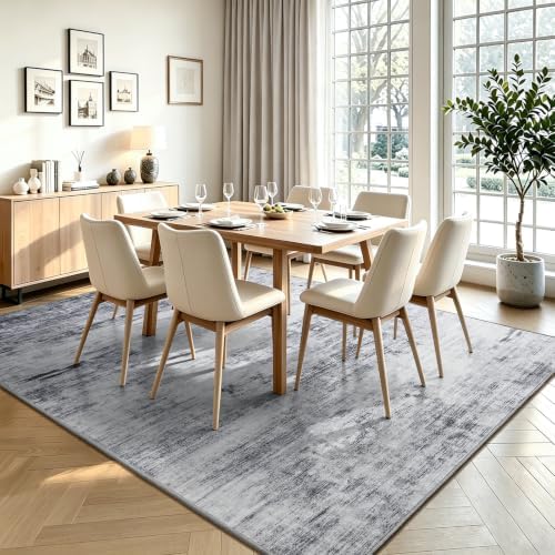 Toneed Washable 5x7 Grey Area Rug - Image 3