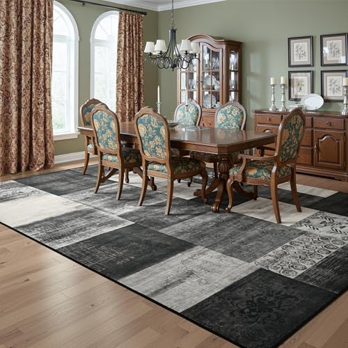 Tepook 4x6 Area Rugs for Living Room, Washable Large Geometric Bedroom Rug - Image 5