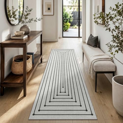 2x6 Runner Rug Washable Runner for Hallway Kitchen by LatteFog