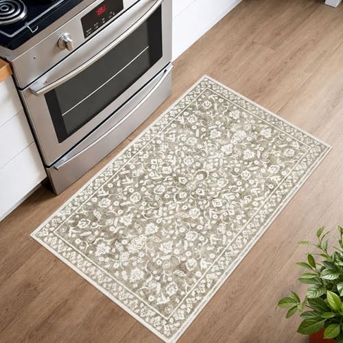 Vintage Washable Entryway Rug 2x3 Small Area Rug Non Slip Door Mat - Image 2