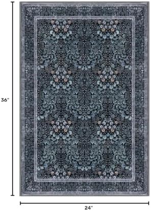 SIILOOM 2x3 Small Washable Area Rug Entryway Door Mat Indoor Kitchen Runner - Image 2