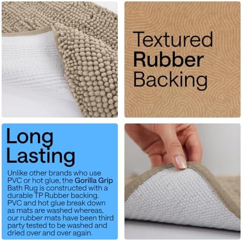 GORILLA GRIP Chenille Bath Rug Mat - Image 4