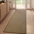YDKGL Hallway Runner Rug Woven Washable Kitchen Runner Dark Brown 2x5 ft by YDKGL