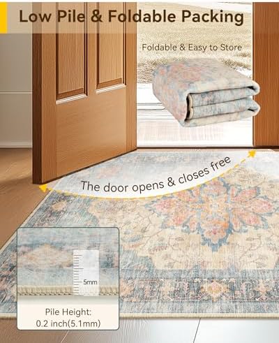 RELEANY Washable Area Rug, Large 9'x12' - Image 5