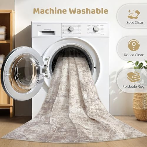 LOONGRUG 8x10 Area Rugs Washable Large Neutral Modern Living Room Rug - Image 2