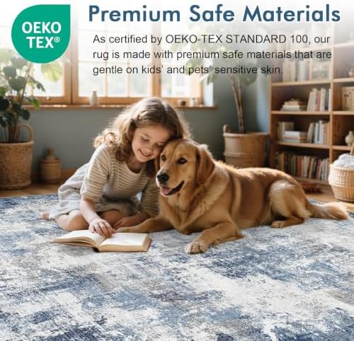 6x9 Ft Abstract Washable Area Rugs - Image 5