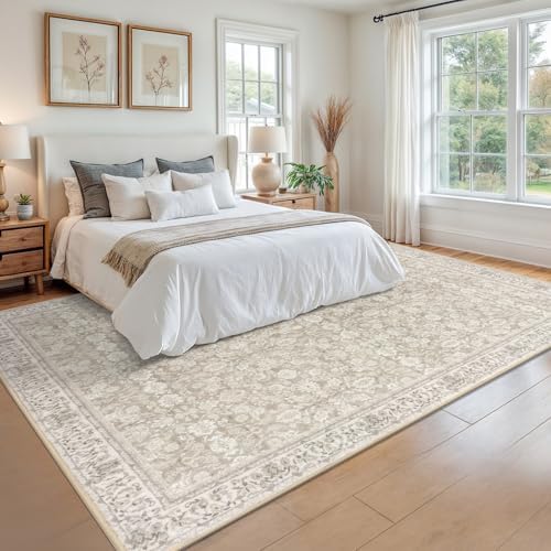 SIILOOM 9x12 Washable Area Rug, Non Slip Large Rug - Image 4