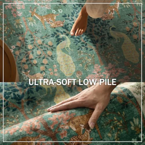 Washable Area Rugs for Living Room: 8x10 Bedroom Rug Vintage Area Rug Stain - Image 5