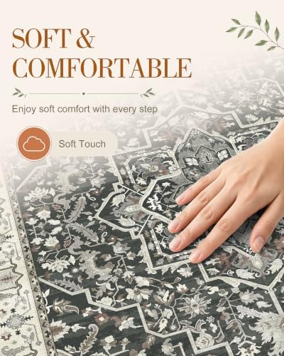 OLANLY 10x12 Washable Area Rug, Soft Non Slip Carpet - Image 4