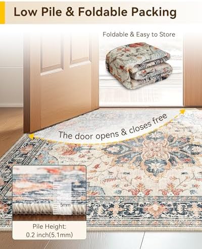 RELEANY Washable Area Rug, Runner 3'x8' - Image 6
