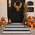 Striped Fall Door Mat 28"x43" Outdoor Rug Cotton Washable Fall Decor by Sungea